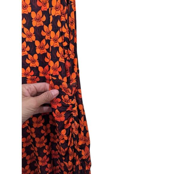 NWT CAbi #6370 Women's Orange Navy Blue Reversible 4 Way Flip Dress Size Large - Picture 5 of 7